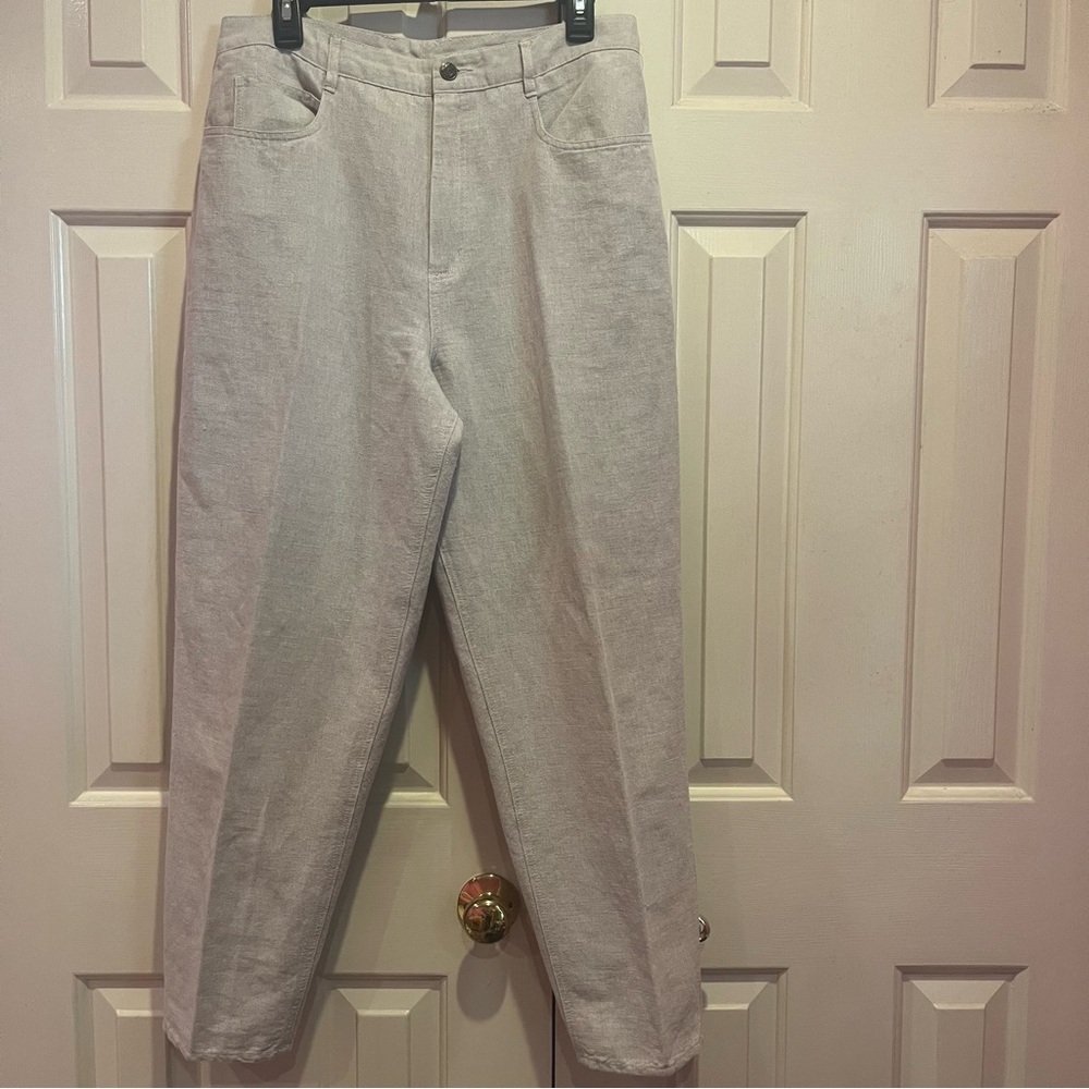 Talbots Wide leg Linen Blend Lightweight  Pants Size 14P